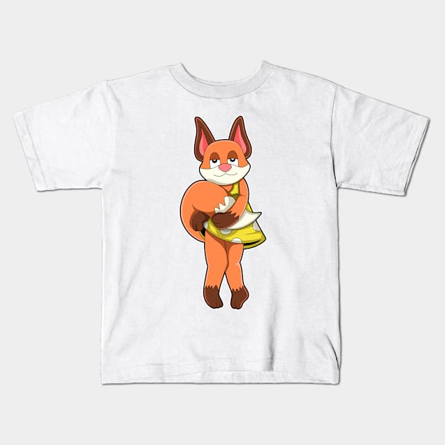 Fox Female with Skirt Kids T-Shirt by Markus Schnabel